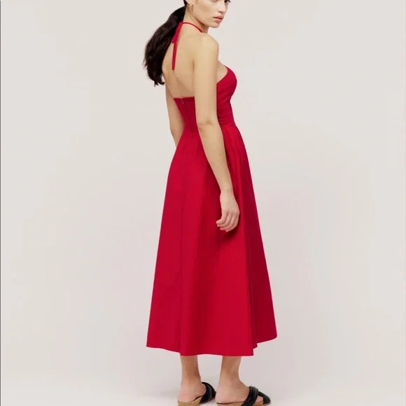 NWT Reformation Stassie Dress Cherry - Picture 4 of 7